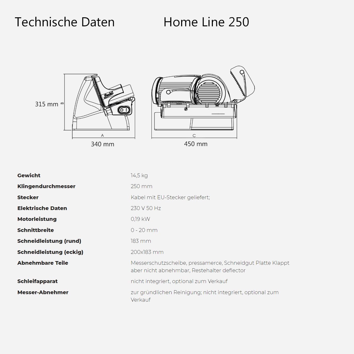 Berkel Home Line 250, Premium-Aufschnittmaschine in Rot + passendes Einlegebrett aus Weinfassholz, Sonderangebot der Schneidemaschine