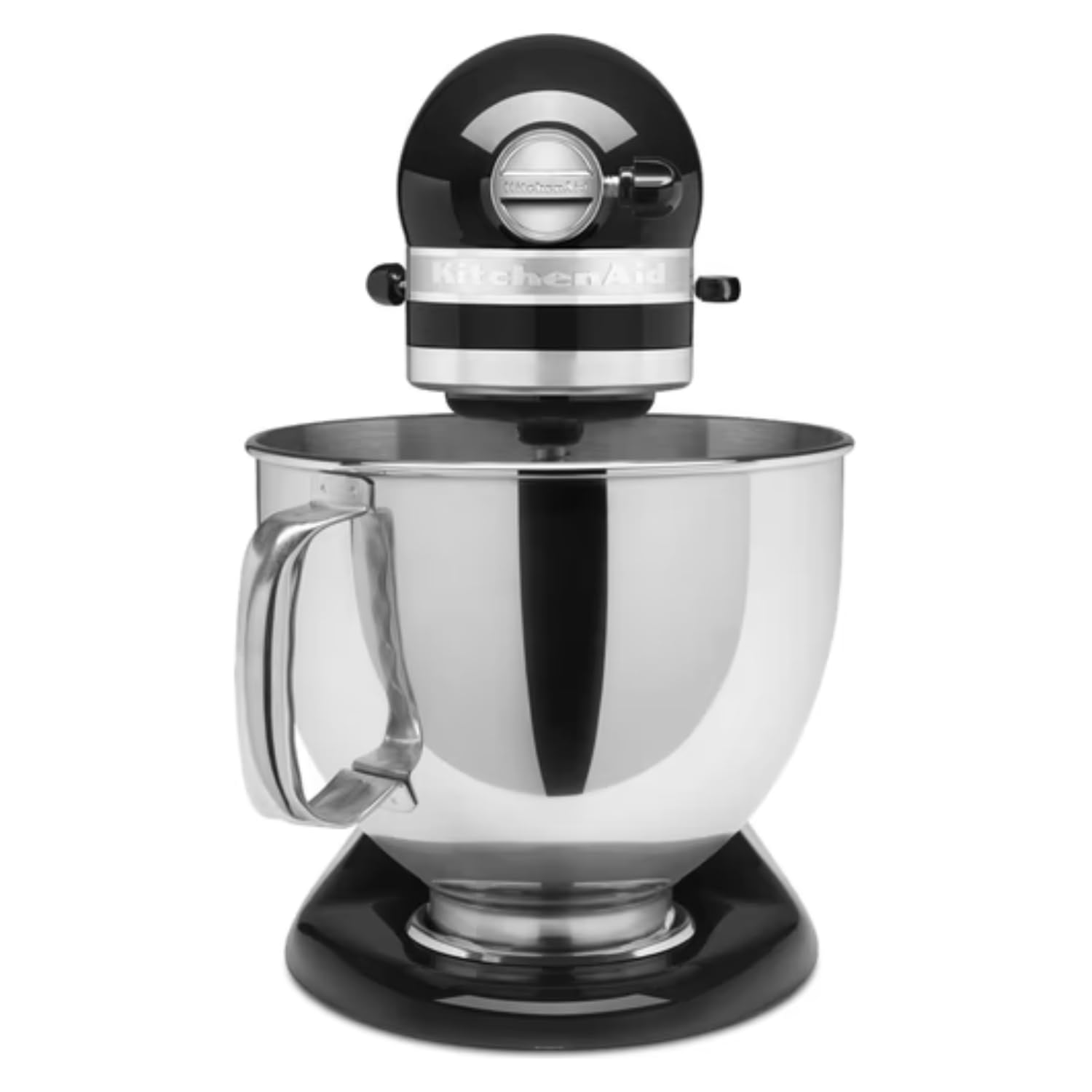KitchenAid Küchenmaschine - Artisan - Kippbarem Food Processor - Teigknetmaschine mit 5 Zubehör - 2 Schüsseln aus Edelstahl - 4.8 L - Schwarz