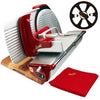 Berkel Home Line 250, Premium-Aufschnittmaschine in Rot + passendes Einlegebrett aus Weinfassholz, Sonderangebot der Schneidemaschine