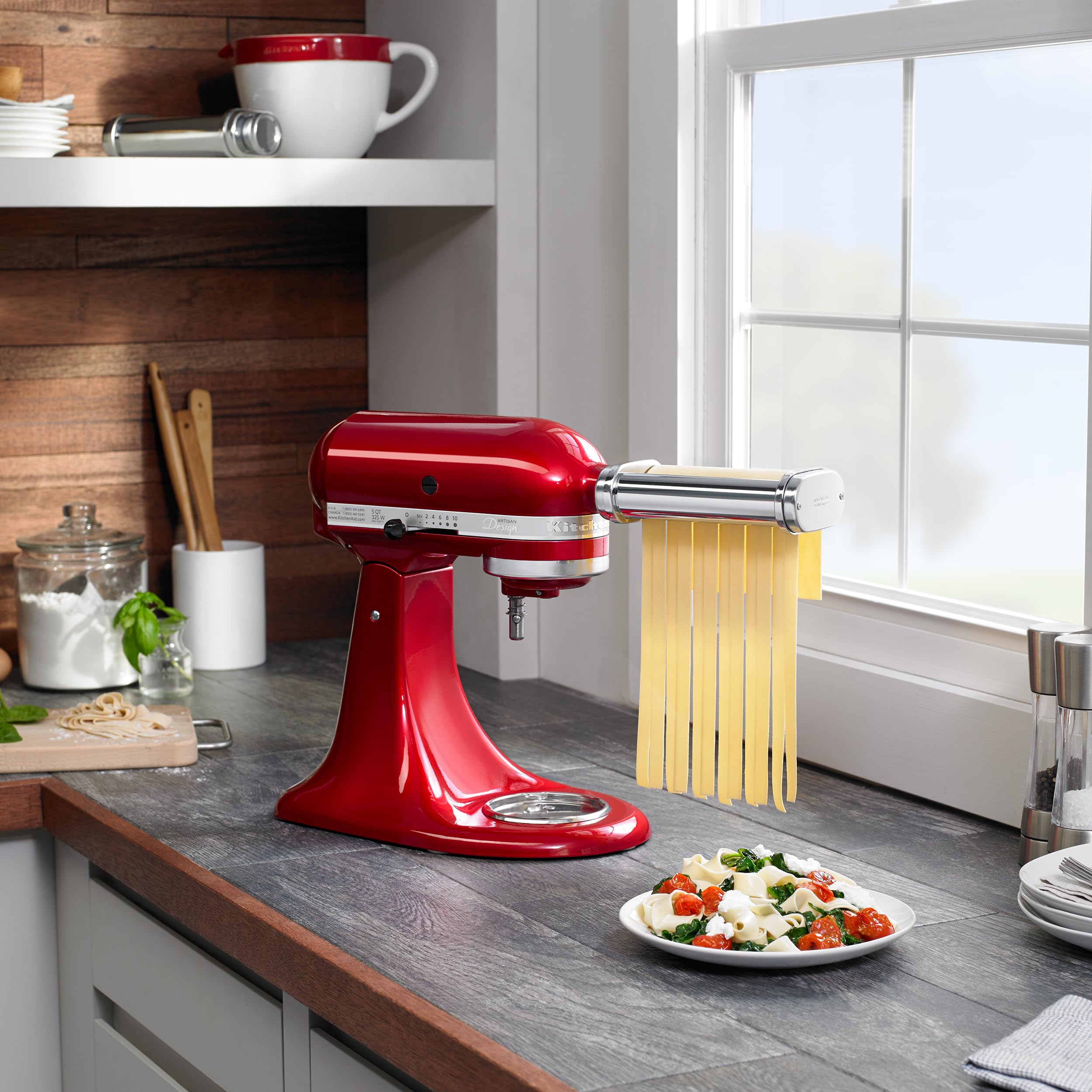 KitchenAid KSMPDX Pasta Deluxe Set Standmixer-Aufsatz, Edelstahl, 5 Stück (1 Stück)